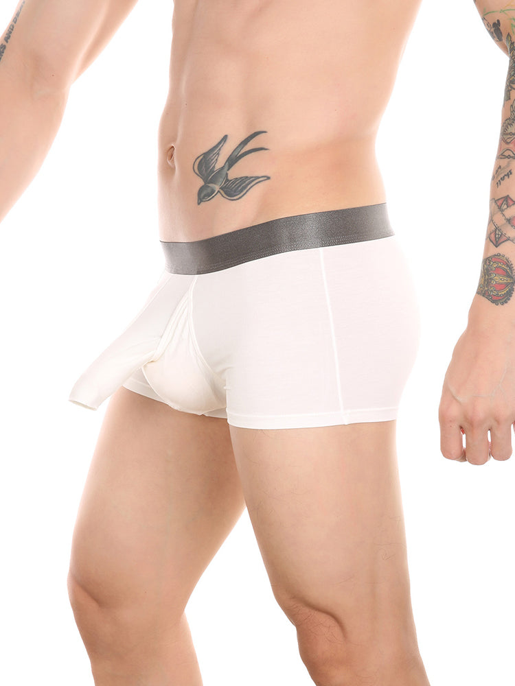 Men’s Dual Ball Pouch Trunks With Fly Front