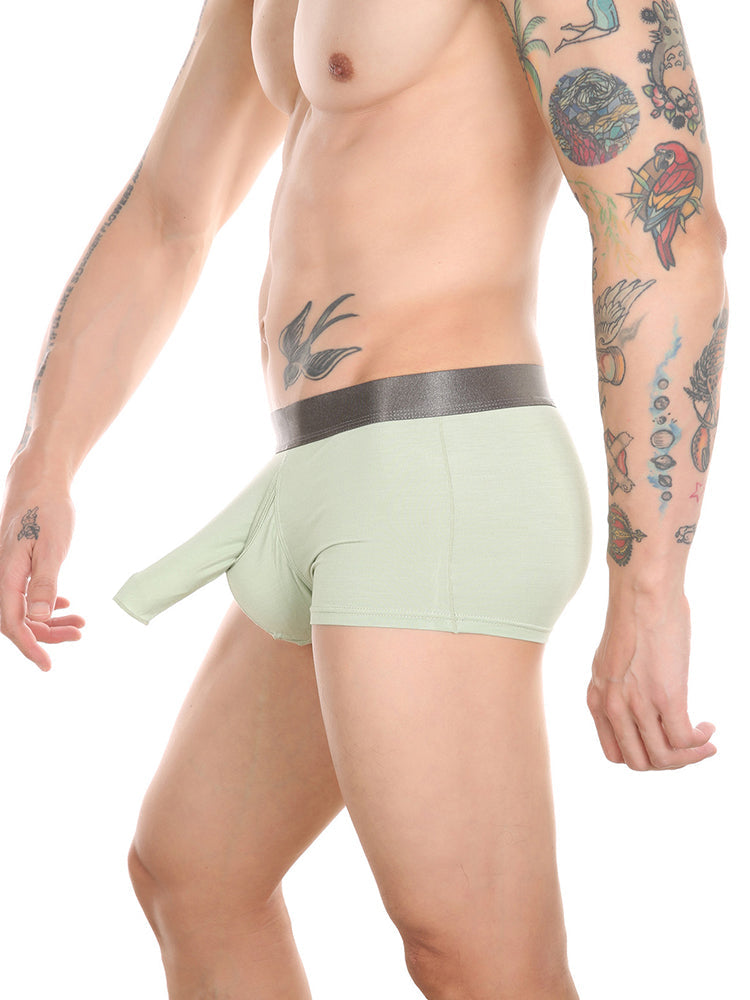 Men’s Dual Ball Pouch Trunks With Fly Front