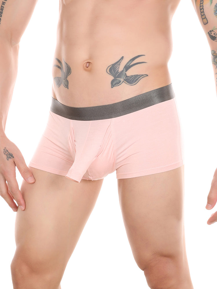 Men’s Dual Ball Pouch Trunks With Fly Front