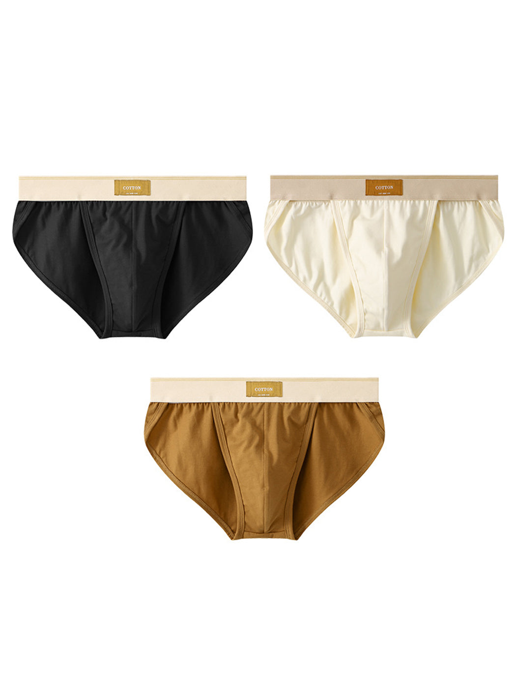 3 Pack Men's Sexy High Cut Cotton Bikini