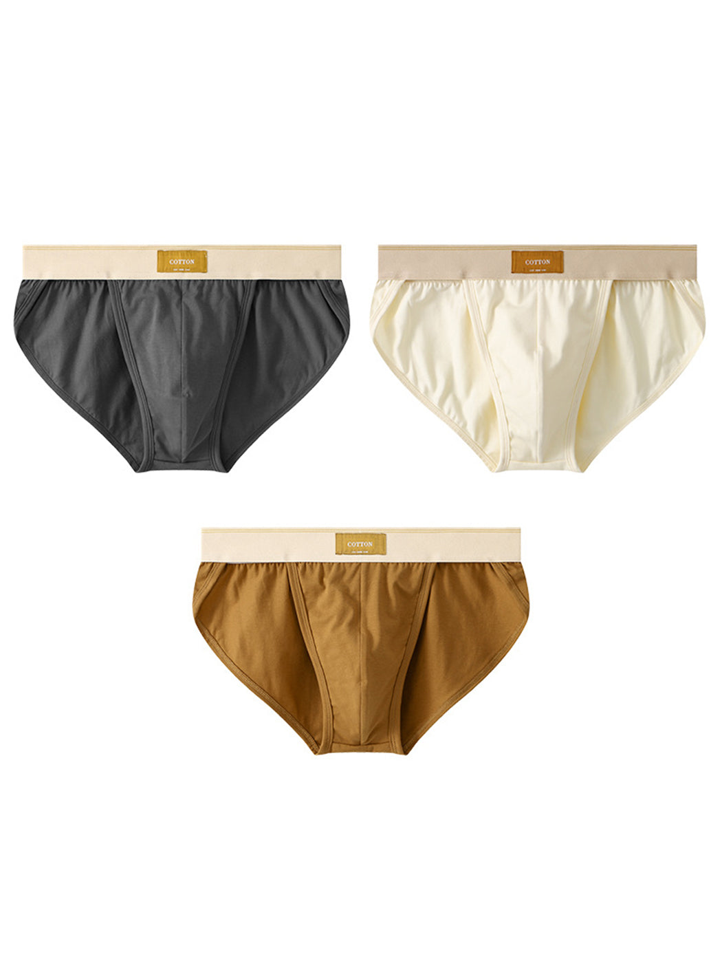 3 Pack Men's Sexy High Cut Cotton Bikini