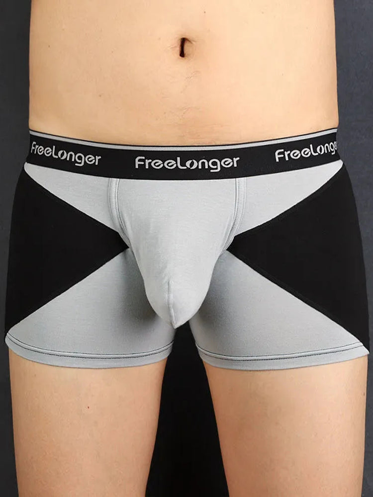 FreeLonger Men’s U convex Separate Support Pouch Trunks