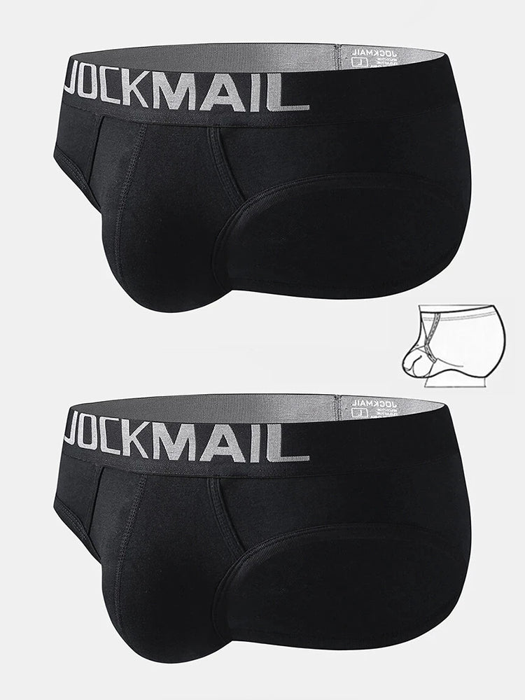 2 Pack Men's Sexy Cotton Support Contour Pouch Briefs