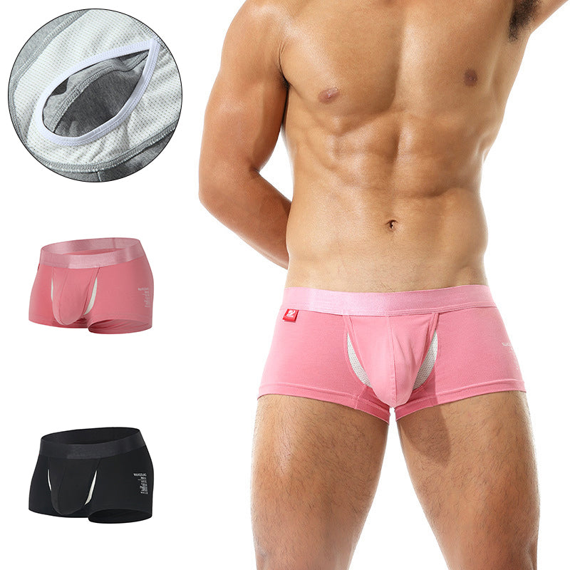 2 Pack Ball Support Pouch Casual Boxer Briefs