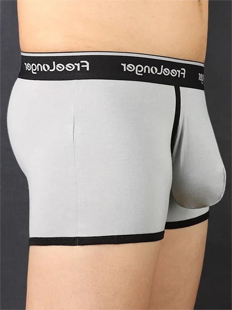 FreeLonger Men's Microfiber Covered Silky Touch Trunks