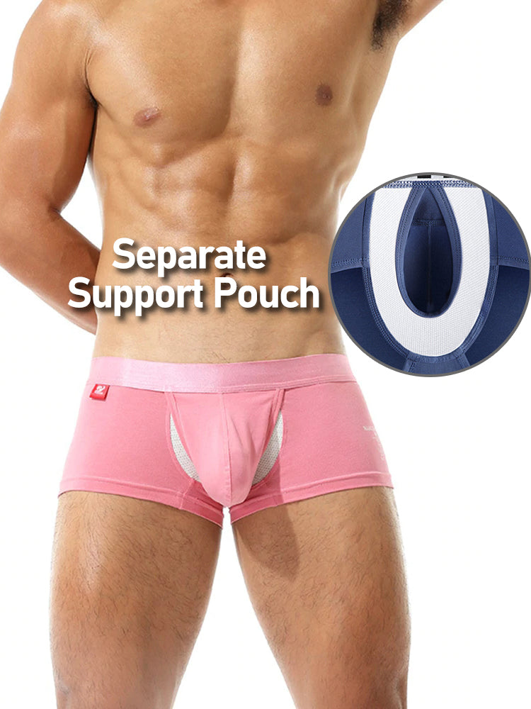 2 Pack Ball Support Pouch Casual Boxer Briefs