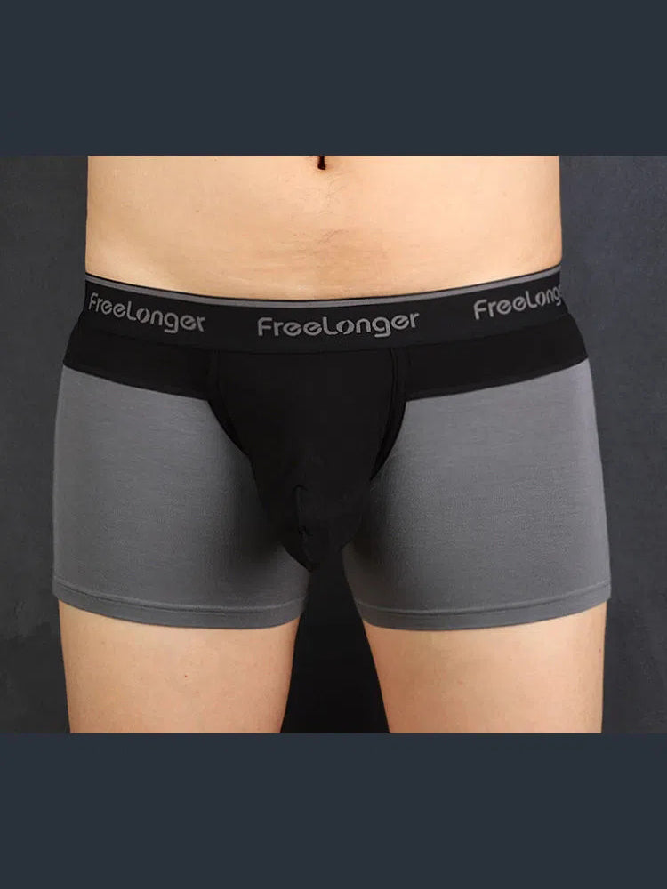 FreeLonger Men's Big Pouch Microfiber Breathable Trunks