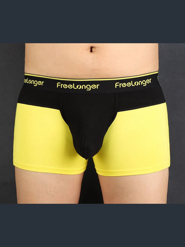 FreeLonger Men's Big Pouch Microfiber Breathable Trunks