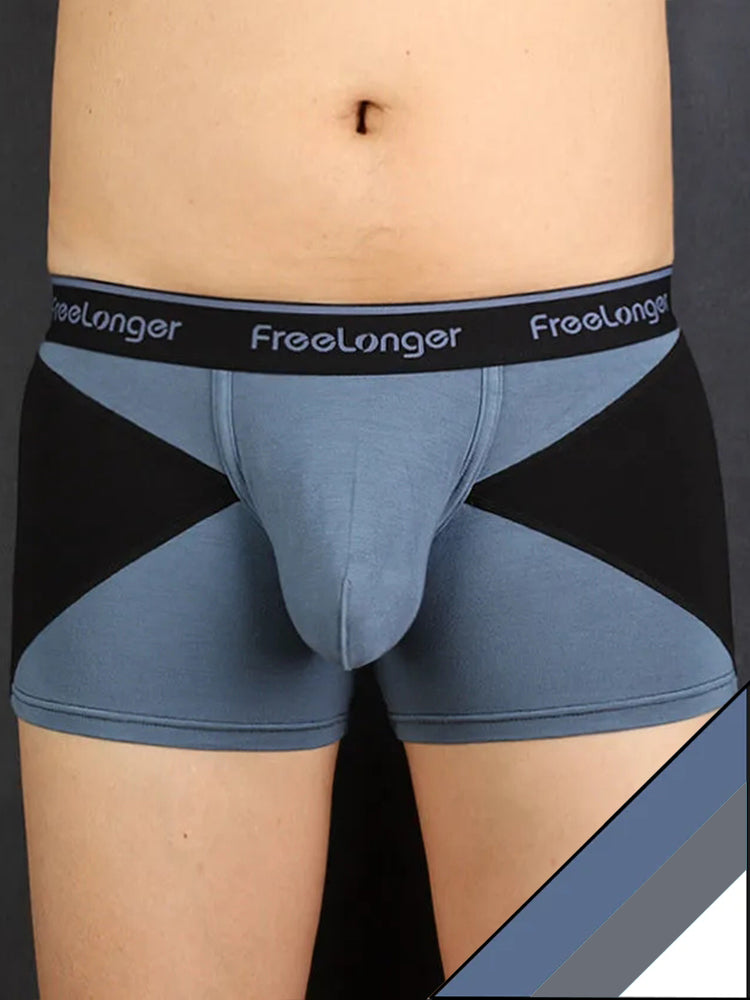 FreeLonger Men’s U convex Separate Support Pouch Trunks