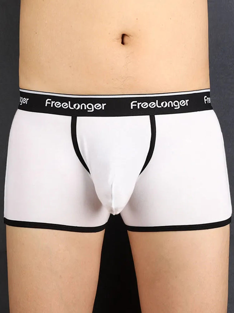 FreeLonger Men's Microfiber Covered Silky Touch Trunks