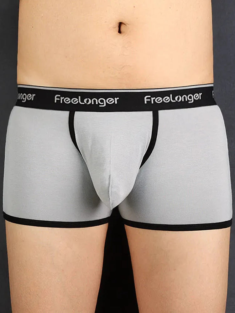 FreeLonger Men's Microfiber Covered Silky Touch Trunks