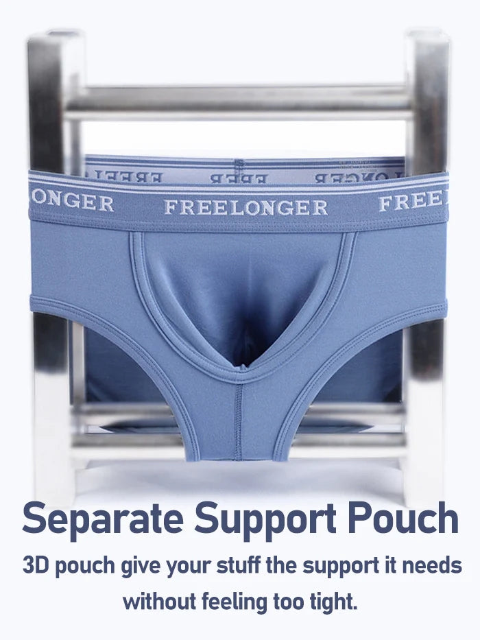 FreeLonger Men’s U convex Separate Support Pouch Trunks